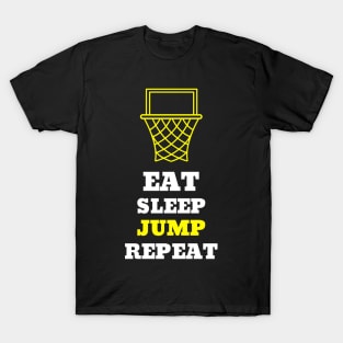 FUNNY Sports Basketball Saying Yellow White T-Shirt